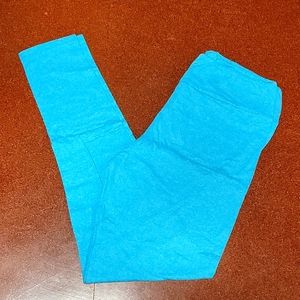 Lularoe TC heathered blue leggings